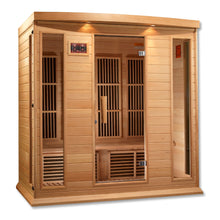 Load image into Gallery viewer, 4 Person Canadian Hemlock Wood Low EMF FAR Infrared Sauna