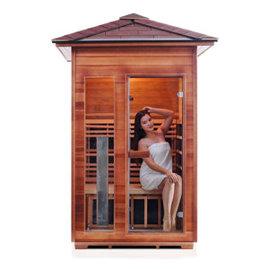 Rustic 2 Person Outdoor Infrared Sauna
