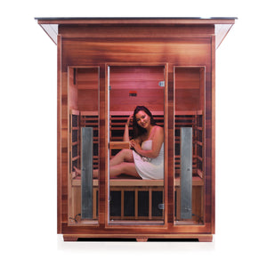 Diamond 3 Person Outdoor Hybrid Infrared + Electric Sauna