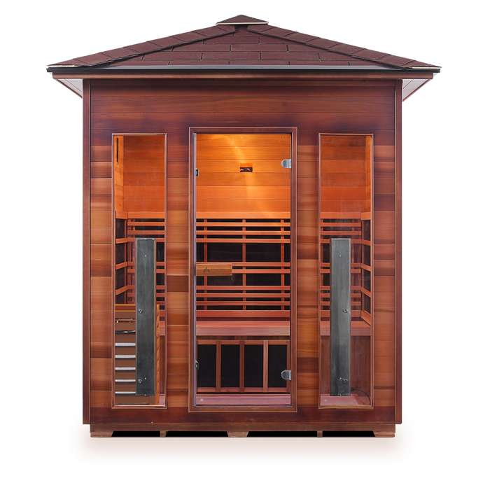 Rustic 4 Person Outdoor Infrared Sauna