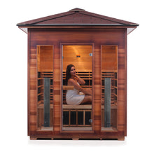 Load image into Gallery viewer, Rustic 4 Person Outdoor Infrared Sauna