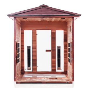 Rustic 4 Person Outdoor Infrared Sauna