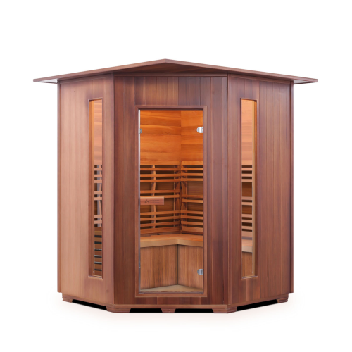 SunRise 4 Person Corner Indoor Traditional Electric Sauna