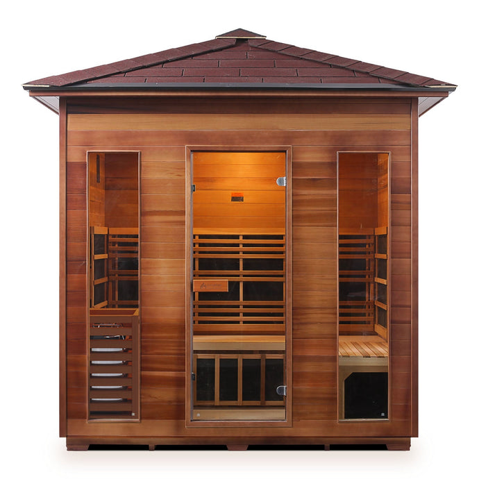 Rustic 5 Person Outdoor Infrared Sauna