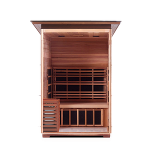 Sapphire 2 Person Hybrid Infrared + Traditional Outdoor Sauna