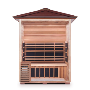 Sapphire 3 Person Hybrid Infrared + Traditional Outdoor Sauna