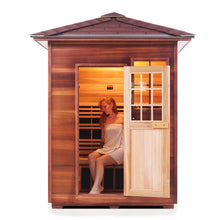 Load image into Gallery viewer, Sapphire 3 Person Hybrid Infrared + Traditional Outdoor Sauna