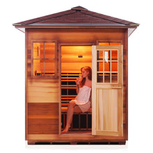Load image into Gallery viewer, Sapphire 4 Person Hybrid Infrared + Traditional Outdoor Sauna