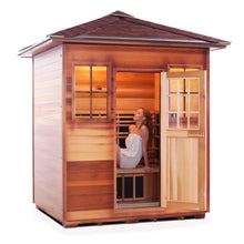 Load image into Gallery viewer, Sapphire 4 Person Hybrid Infrared + Traditional Outdoor Sauna