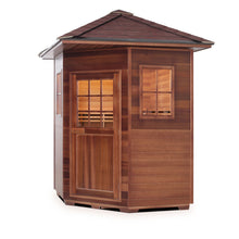 Load image into Gallery viewer, MoonLight 4 Person Corner Outdoor Red Cedar Sauna