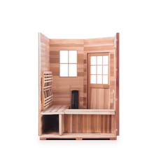 Load image into Gallery viewer, Diamond 4 Person Corner Indoor Hybrid Infrared + Electric Sauna