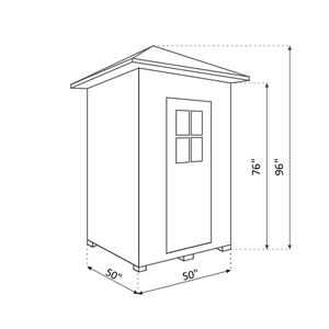 MoonLight 2 Person Red Cedar Outdoor Sauna