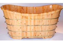 Load image into Gallery viewer, Modern Free Standing Cedar Wooden Spa Bathtub