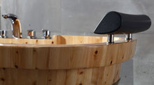 Load image into Gallery viewer, 2 Person Free Standing Cedar Wooden Spa Bathtub with Fixtures &amp; Headrests