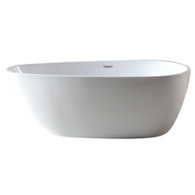 Load image into Gallery viewer, Modern Acrylic Oval Freestanding Spa Soaking Bathtub