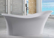 Load image into Gallery viewer, Modern White Resin Slipper Bathtub