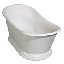 Load image into Gallery viewer, Modern White Matte Oval Pedestal Bathtub