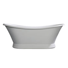 Load image into Gallery viewer, Modern White Matte Oval Pedestal Bathtub