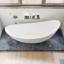 Load image into Gallery viewer, Modern White Slipper Design Spa Soaking Bathtub