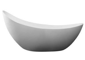 Modern White Slipper Design Spa Soaking Bathtub