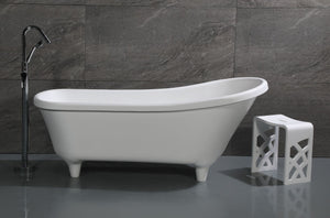 Modern White Matte Clawfoot Bathtub