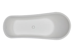 Modern White Matte Clawfoot Bathtub