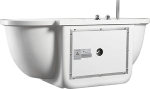 Modern Freestanding Acrylic White Whirlpool Bathtub With Fixtures