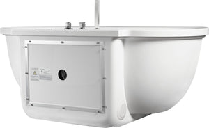 Modern Freestanding Acrylic White Whirlpool Bathtub With Fixtures