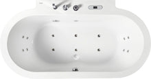 Load image into Gallery viewer, Modern Freestanding Acrylic White Whirlpool Bathtub With Fixtures