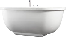 Load image into Gallery viewer, Modern Freestanding Acrylic White Whirlpool Bathtub With Fixtures