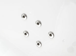 Modern Clear Rectangular Acrylic Freestanding Whirlpool Bathtub
