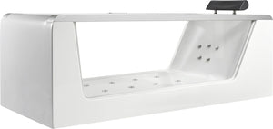 Modern Clear Rectangular Acrylic Freestanding Whirlpool Bathtub