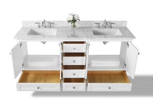Audrey Double Sink Marble Bath Vanity