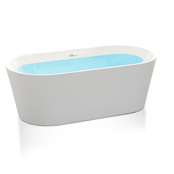 Chand 67 in. Acrylic Freestanding Bathtub in White